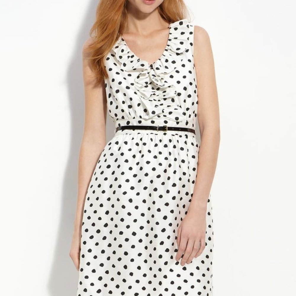 Kate Spade Silk Natalia Dress Polka Dot Size 4
